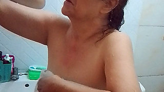 My wife taking bath same as assy