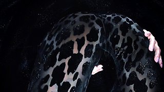 Amateur milf flashing her big boobs in a public place