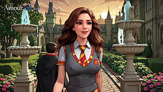 POV AI cock throbs inside cartoon slut's ass till hot cum pours out in magic dorm