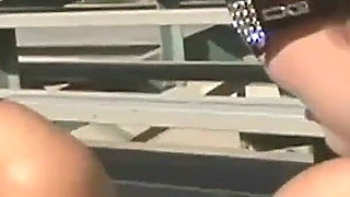 Picked up Outside - Brunette Straps on and Fucks Her New Friend on the Bed
