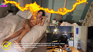 Training Zero Breakfast in Bed Delivered by my Femdom Slave Husband including Sucking Jam off my Toes