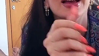 Orange Almond Nails Countdown Handjob