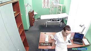 Nurse in sexy stockings Cream impaled in her lovely poses