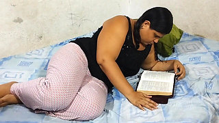 My Mother's Husband Makes Me Fall Into Sin and I End up Getting Fucked by His Big, Delicious Cock While I Read the Word.