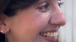 Triple Cum on Face for Village Whore - Public Cumwalk