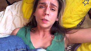 Fat-assed Stepmom Wakes up Her Stepson with Her Wet Cunt and Begs Him to Fuck Her