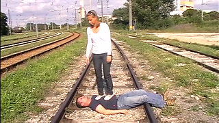 Railway tracks trampling