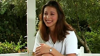 Young brunette wildly fucked in the shower by a tatooed man