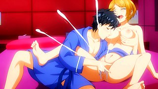Hentai hubby makes new wife squirt hard all over hotel bed
