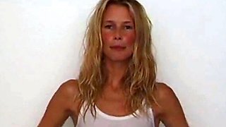 Claudia Schiffer's See-Through Shirt Exposes Her Nipples