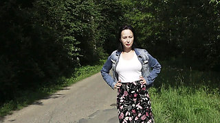 Wanilianna Outdoor Golden Shower & Squirting in Nylon Stockings Garter Belt - Saturday Morning HD