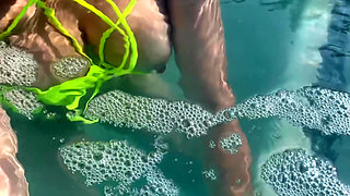 Artemisia Love flashing her juicy big tits underwater Public pool fetish FULL OF