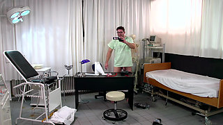 Blonde MILF Double Penetration Doctor Exam Fuck