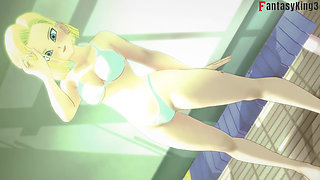 Android 18 seduces Gohan at the university - Dragon Ball Zex Series