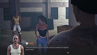 Slutty Lara Deepthroated by 2 Thugs