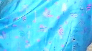 Desi Maid Dressed with Wire's Saree to Seduced