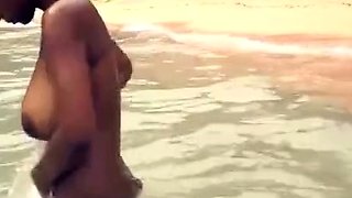 Public Flashing Of Big Natural Tits In The Moment Of Escape
