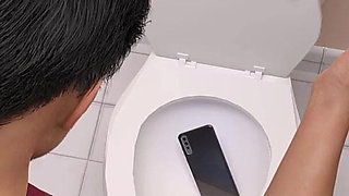 Erotica 5 - Ren Fucks Mystery Girl Through Toilet Glory Hole