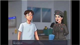Summertime Saga - Korean Woman Rides Big American Cock ( Kim Scene)