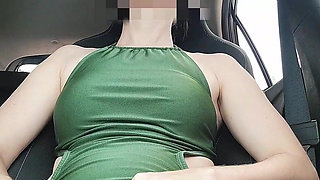 Hot MILF Masturbating in the Car!