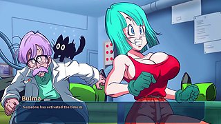 Dragon Ball Z hentai adventure with Bulma in animated porn game