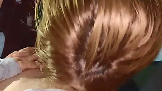 Blonde Sucks Me off Next to the Pc Live