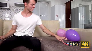 Fist4k. nymph in stockings tempts boyfriend into fisting her humid vulva