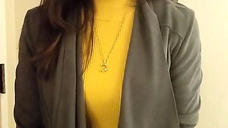 Amateur striptease and Solo masturbation