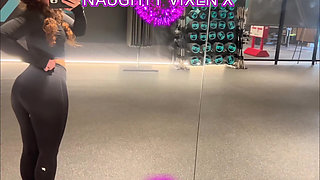 Naughty Vixen X Watch me finger myself and piss in a public gym toilet