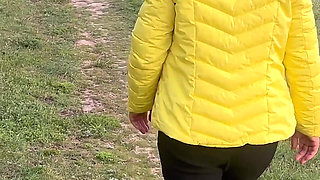 The Anal Granny Outdoors!