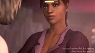 3D Hentai Lesbian Sex: Ashley and Sheva Big Tits Encounter - Resident Evil Animation