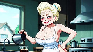 Ai Matures in Kitchens with Big Tits