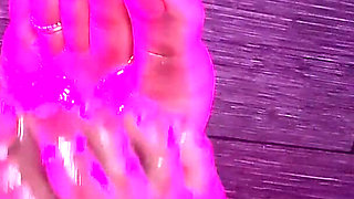 Oiled Orange Toes & Slippery Floor Worship