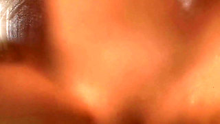 Real Messy Dildo Riding & Pussy Stretching on the Transparent Table