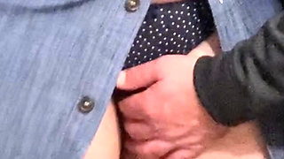 Rubbing My Fingers on a Hot Babe's Pussy in Subway