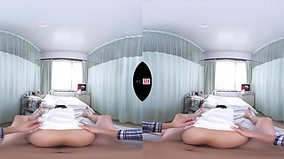 Alluring Japanese cougar breathtaking VR video