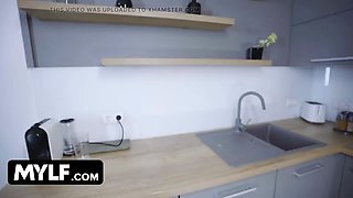 Linger home milf - ideal babe with fat natural boobs delectations lucky stud with her flawless forms