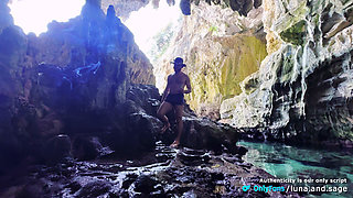 We Paddled Into Secluded Sea Cave and Fucked on a Floating Board - Real Amateur Couple (POV, Reverse Cowgirl & Cumshot)