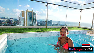 Big ass Thai amateur girlfriend first time anal fuck recorded