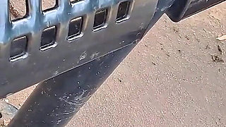 Hot Fudge Tasty Feet Left Foot Wrapped at the Bus Stop