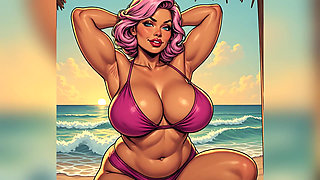 Tanned Beach Babes Ai Art