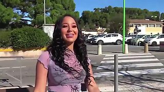 Smoking Hottie Brunette Banged by Huge Cock for Money: Blowjob, Doggy  Cowgirl Porn