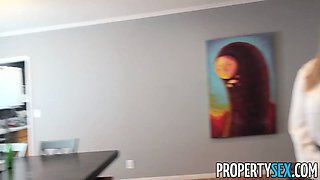 Kayley gunner realtor – undresses Big Tits & rails cock for butt cumshot