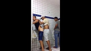 Public Restroom Hookup Caught on Webcam