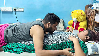 Mallu Wife Pussy Rub and Kissing with Boobs Press and Kiss Romance by Husband