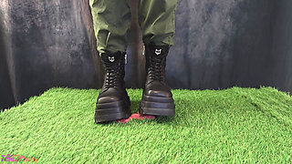 Crushing Your Little Worm with My Dangerous Naked Wolfe Boots