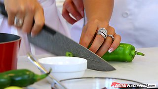 Kitchen Passionate Encounter with Aria Alexander