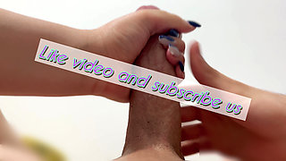 My Korean Stepmother Give Me Birthday Gift with Amazing Handjob with Cum Shut