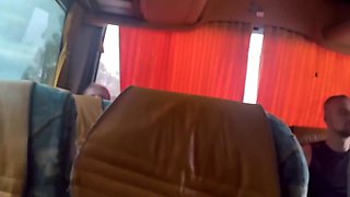 Blowjob From A Stranger On The Bus And A Huge Cumshot In A Hotel