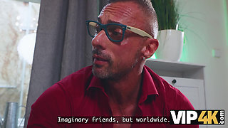 VIP4K. The virtual game ends with a real Cumshot from His Daddy